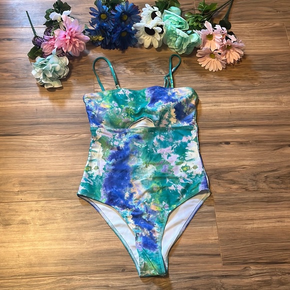 DaisyMaeDressin Other - Pastel Marble Tie Dye Cutout One Piece